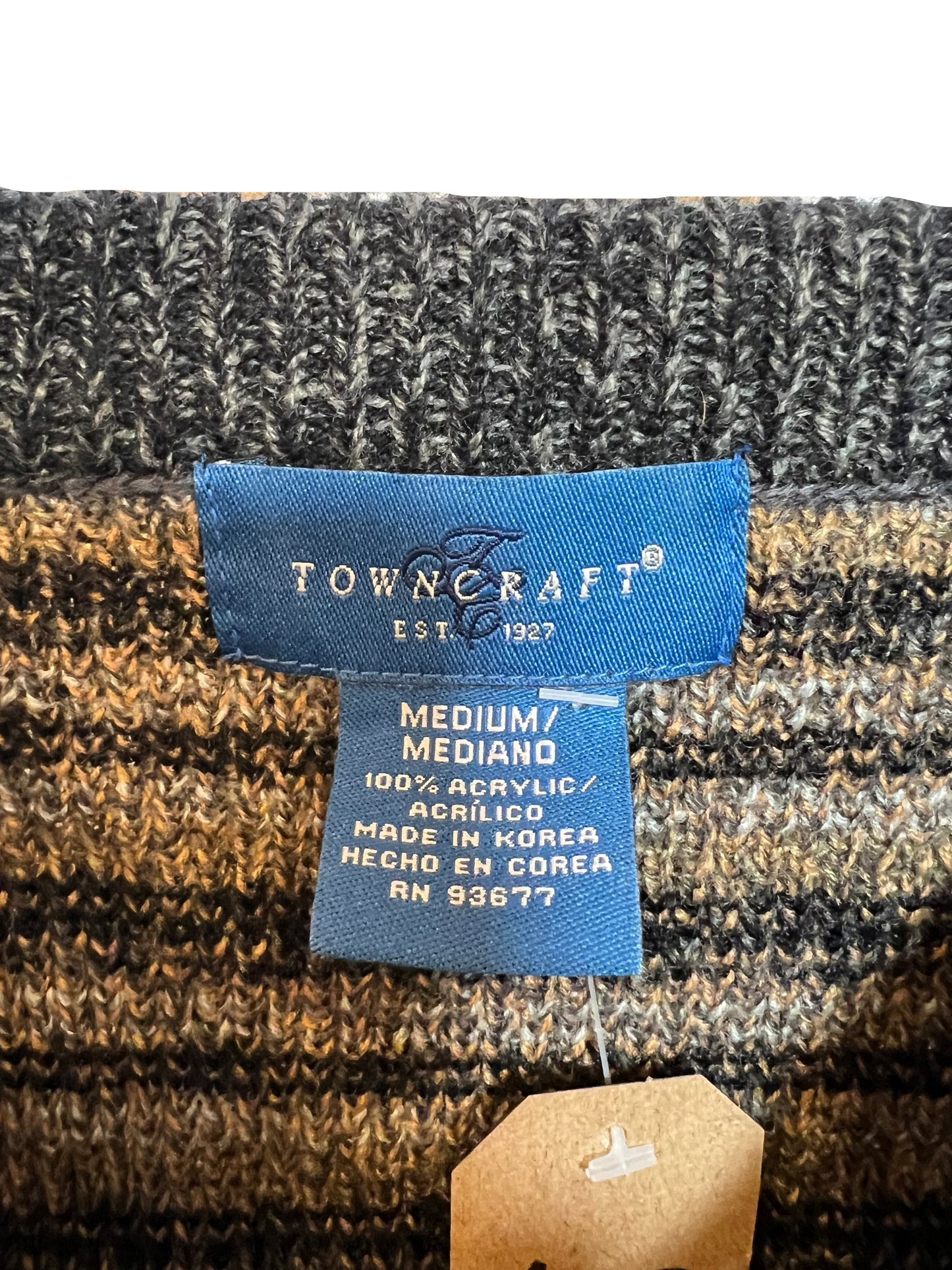 Towncraft Mens Brown Knitted Sweater (Size M)