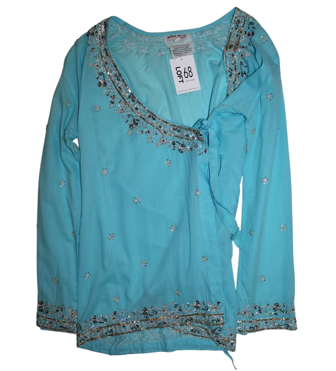 Juliet Dunn Embellished Blouse (Size M)