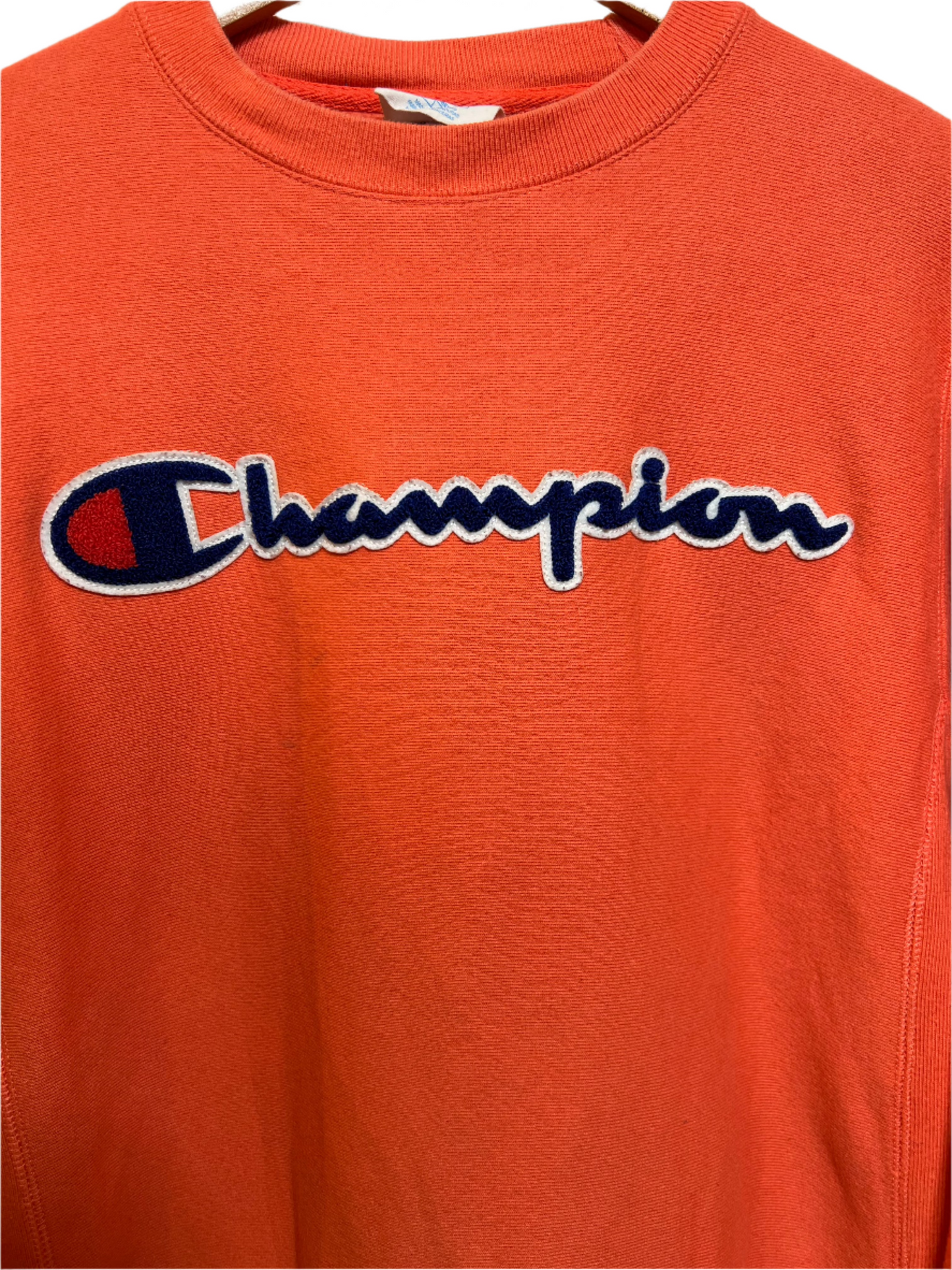 Champion Mens Orange Sweatshirt (Size M)