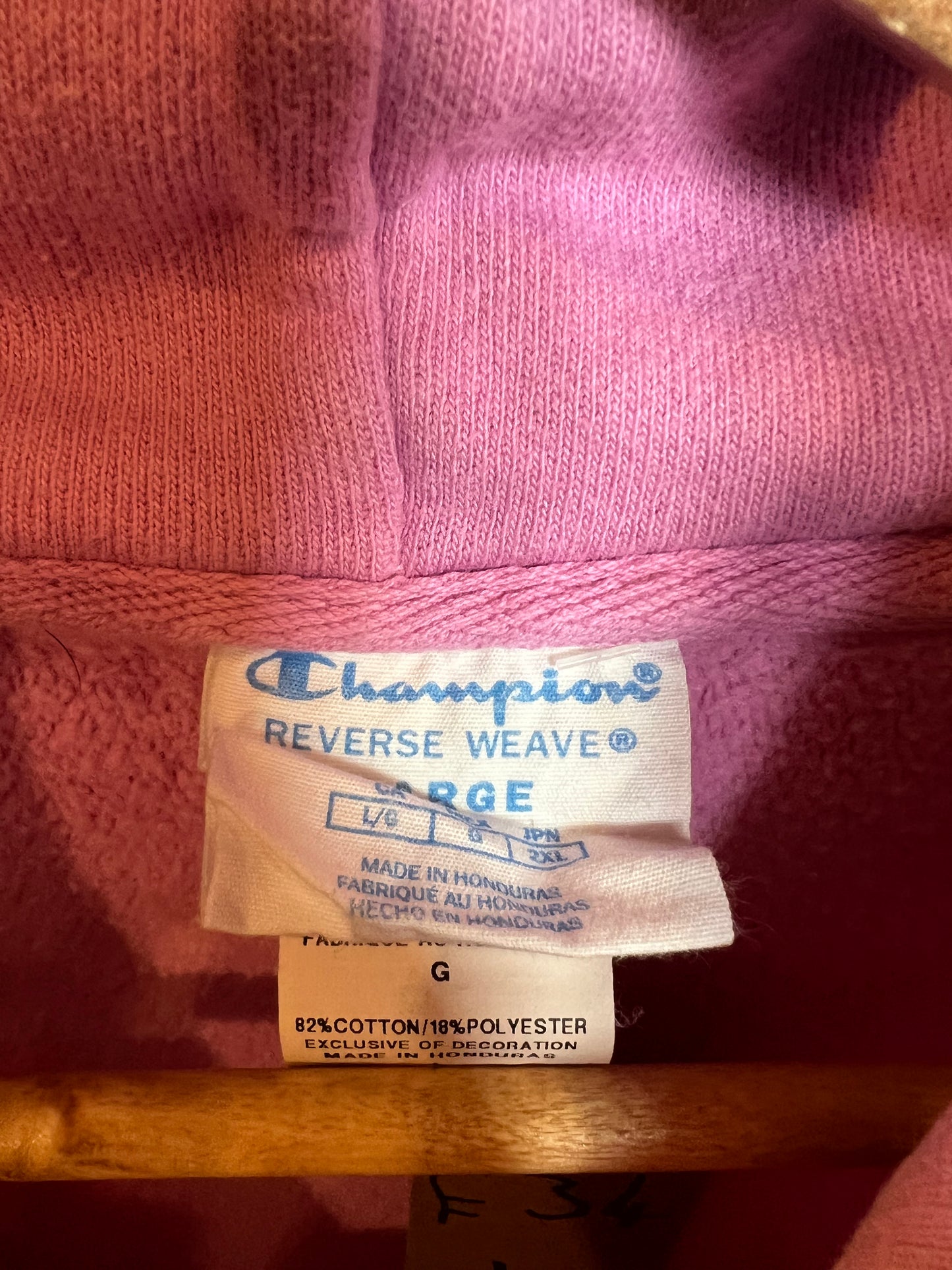 Champion Pink Hoodie (Size L)