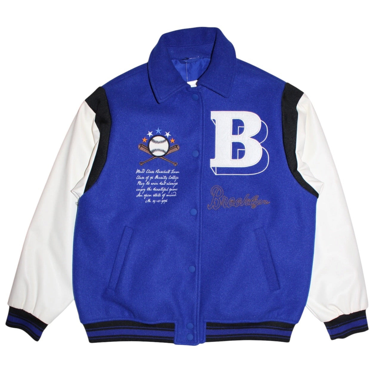 Brooklyn Vinyl Varsity Jacket (Size S)