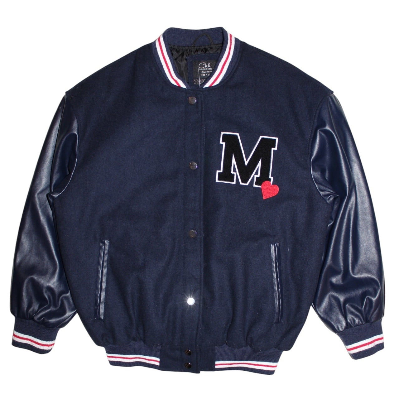 CKH Clockhouse Leather Varsity Jacket (Size M)