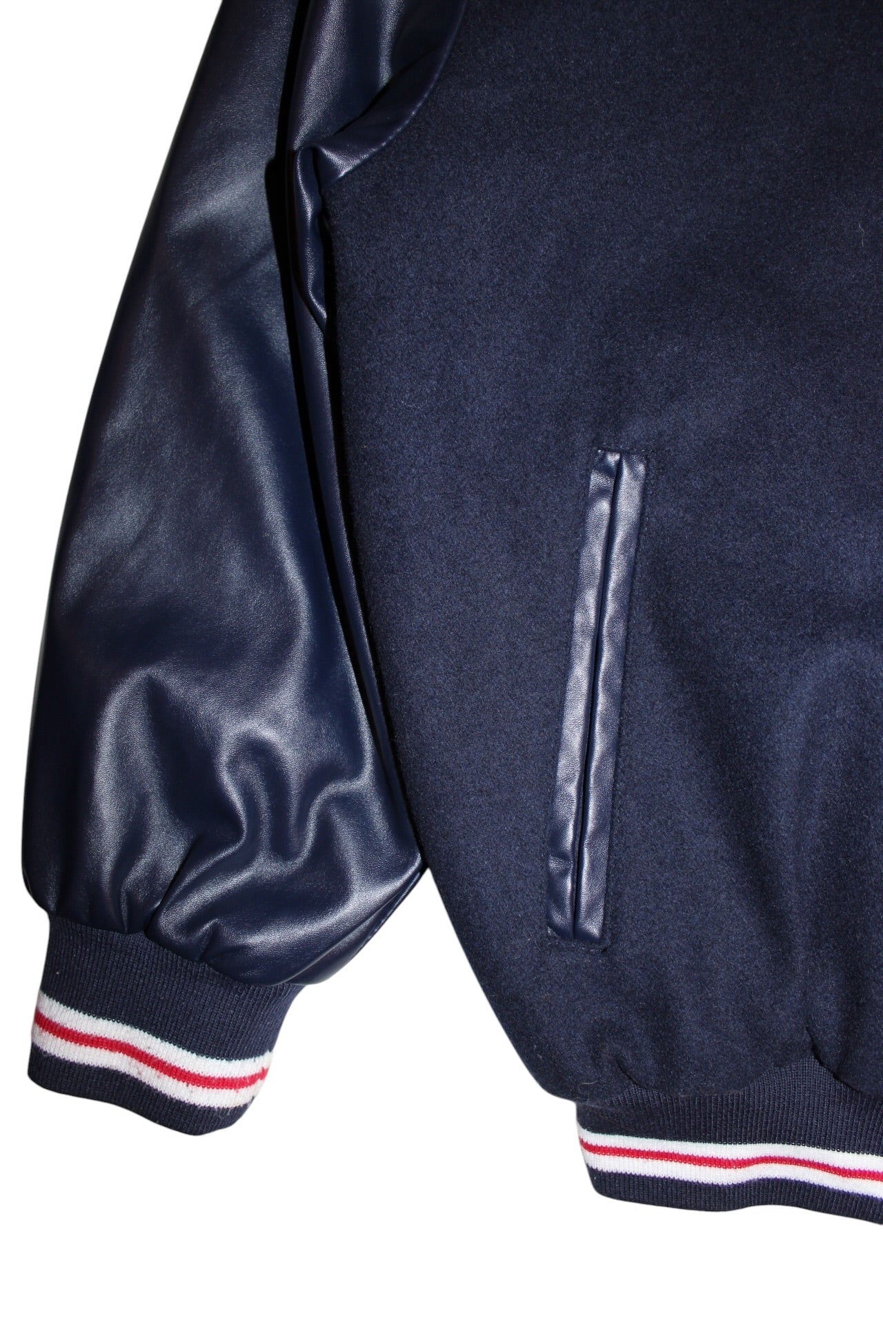 CKH Clockhouse Leather Varsity Jacket (Size M)