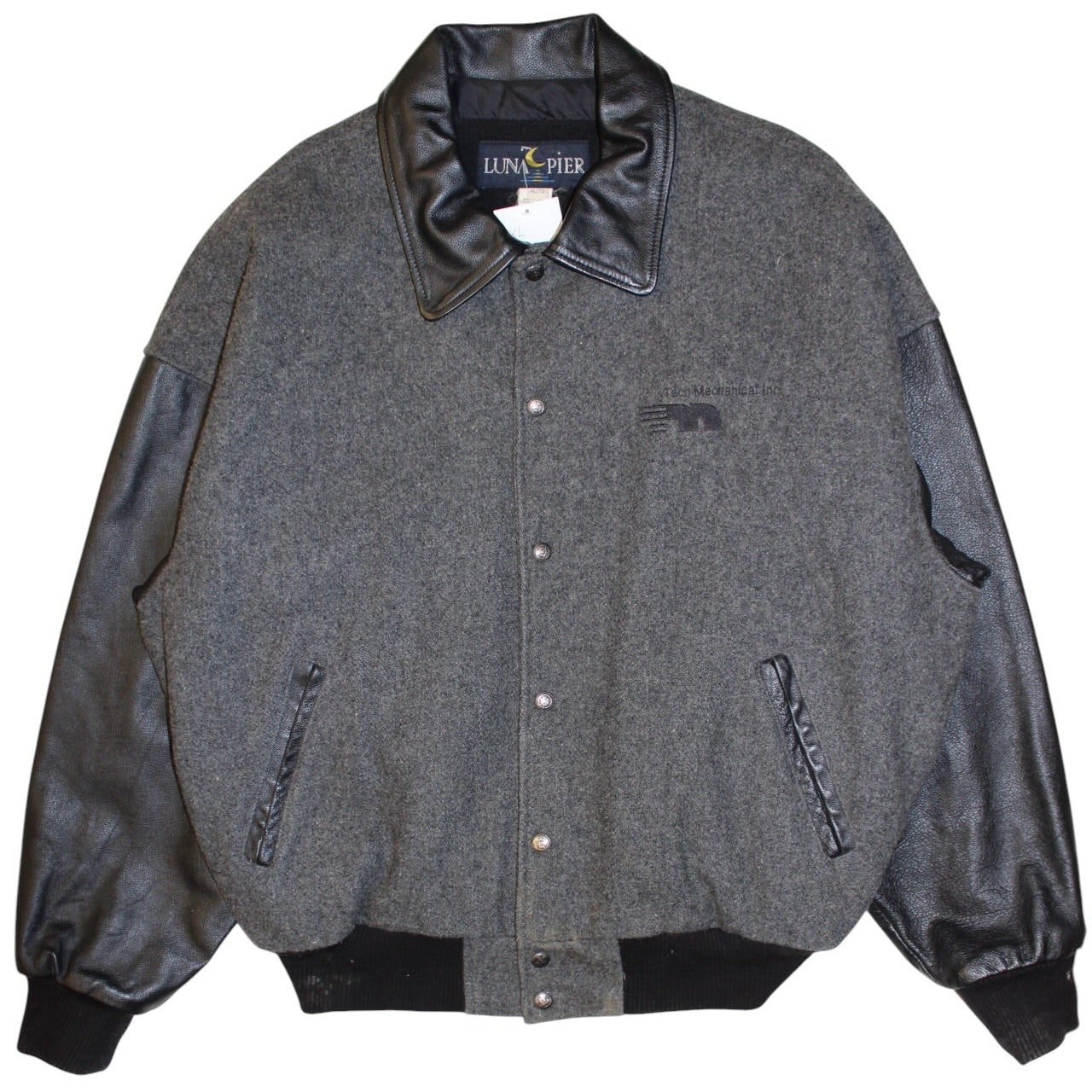 Luna Pier Leather Varsity Jacket (Size XL)
