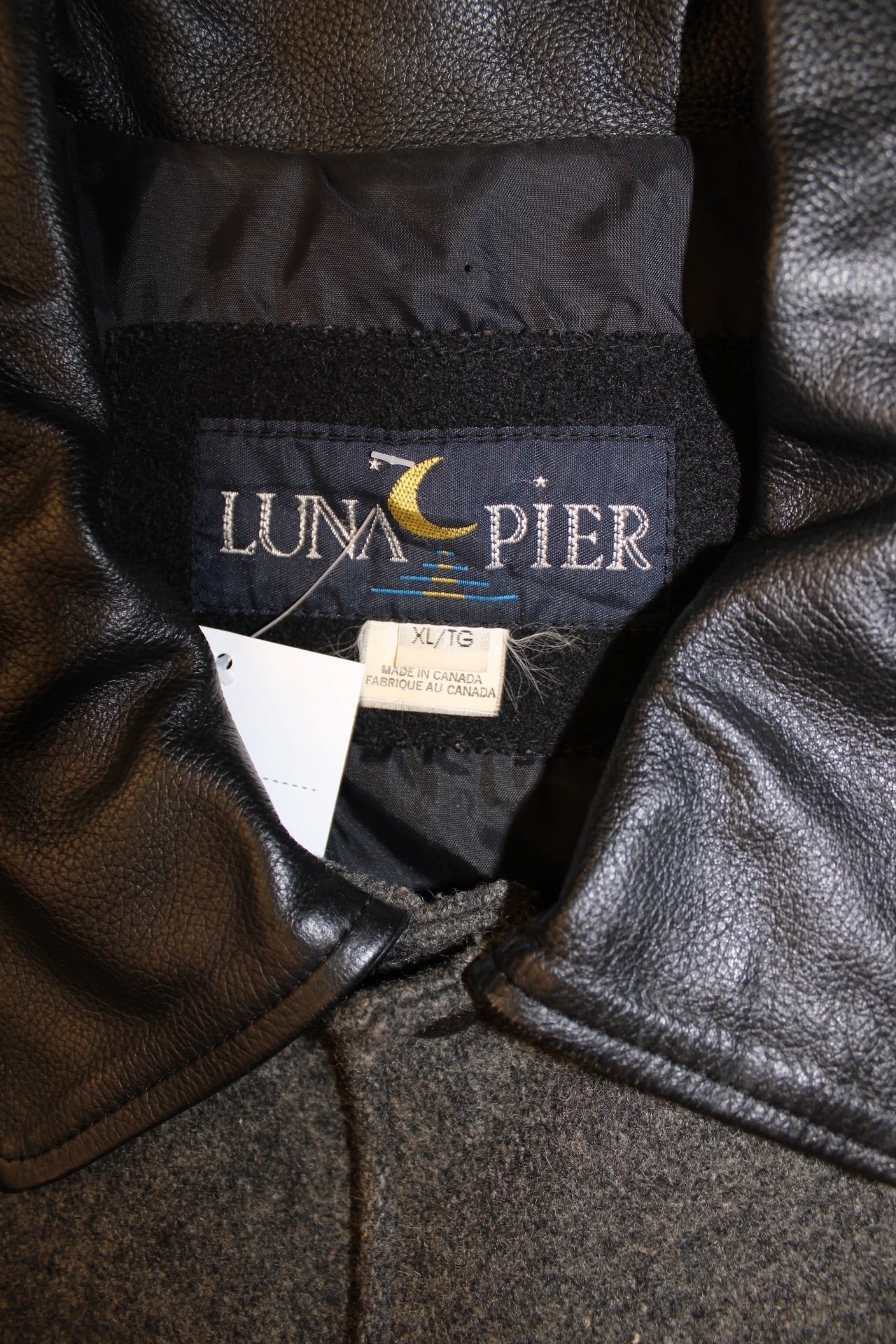 Luna Pier Leather Varsity Jacket (Size XL)