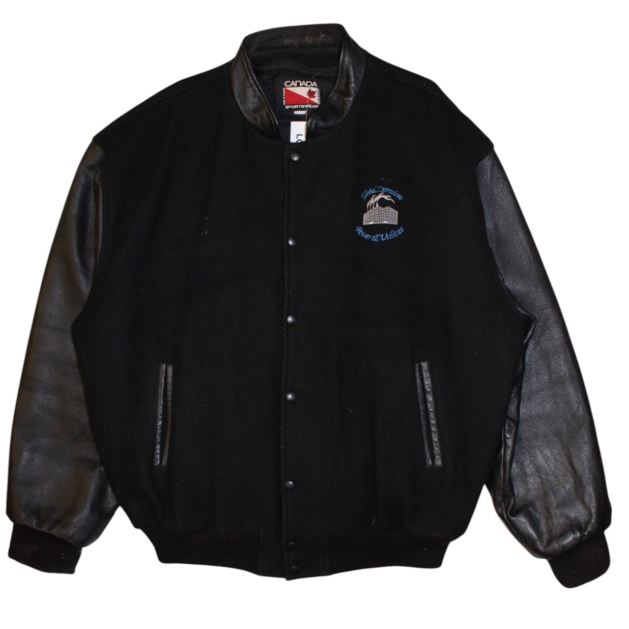 Canada Sportswear Leather Varsity Jacket (Size XXL)