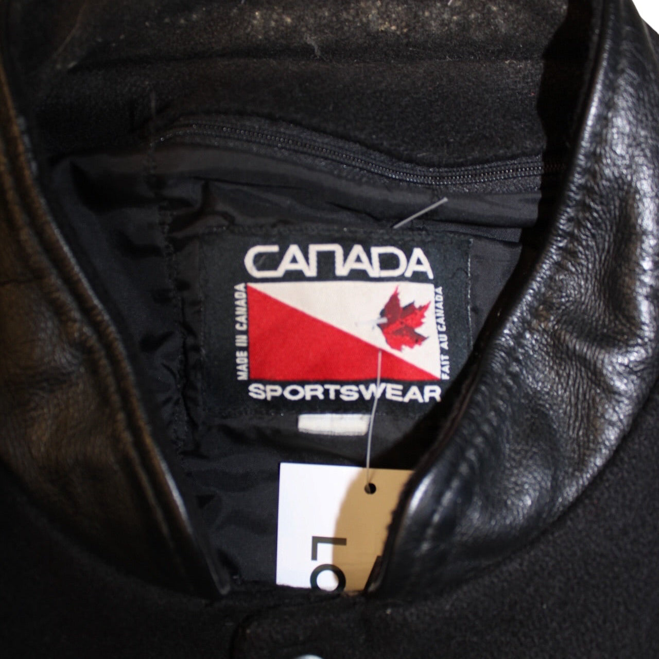 Canada Sportswear Leather Varsity Jacket (Size XXL)