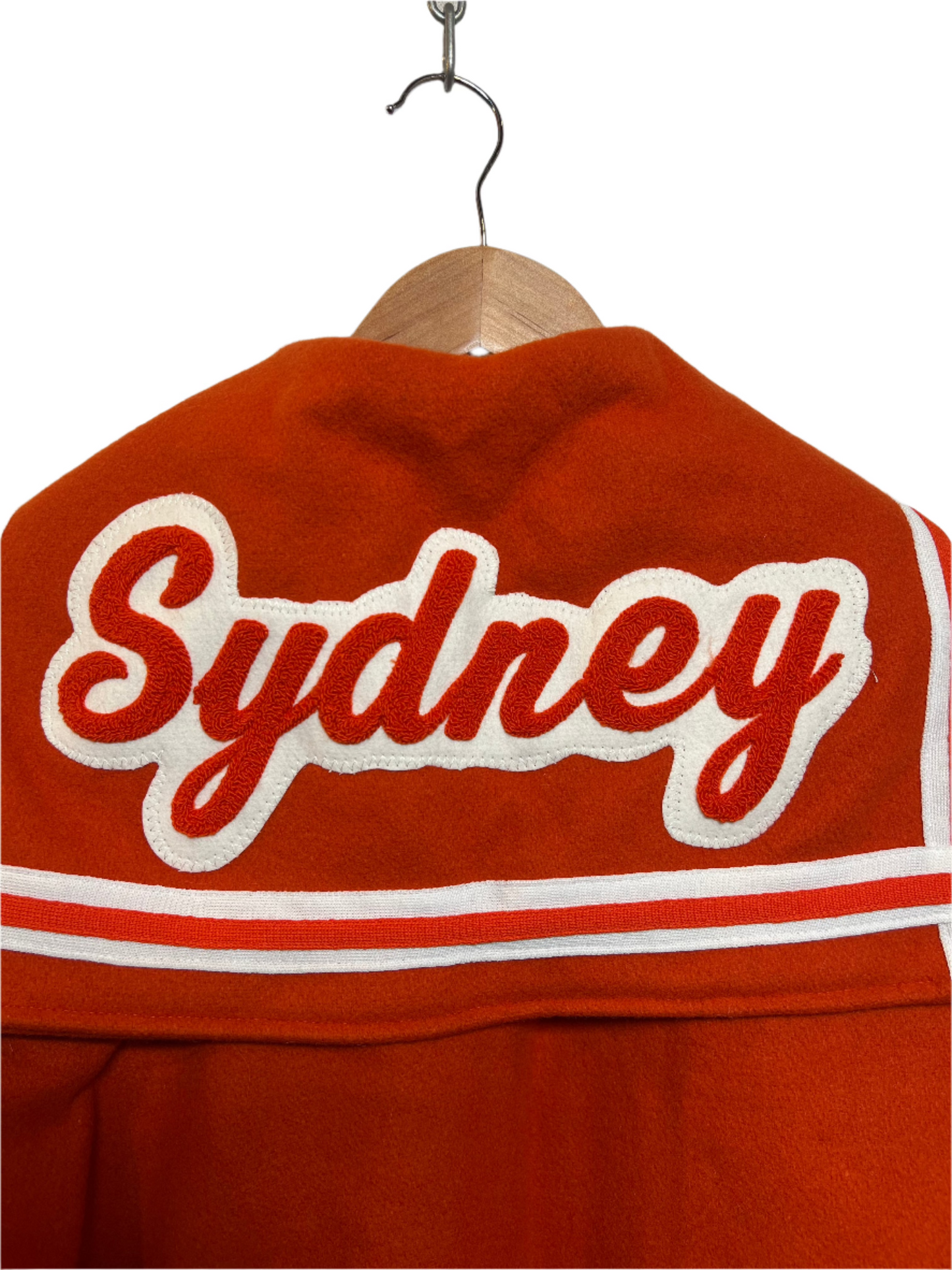 Mens Orange Varsity Jacket (Size S)