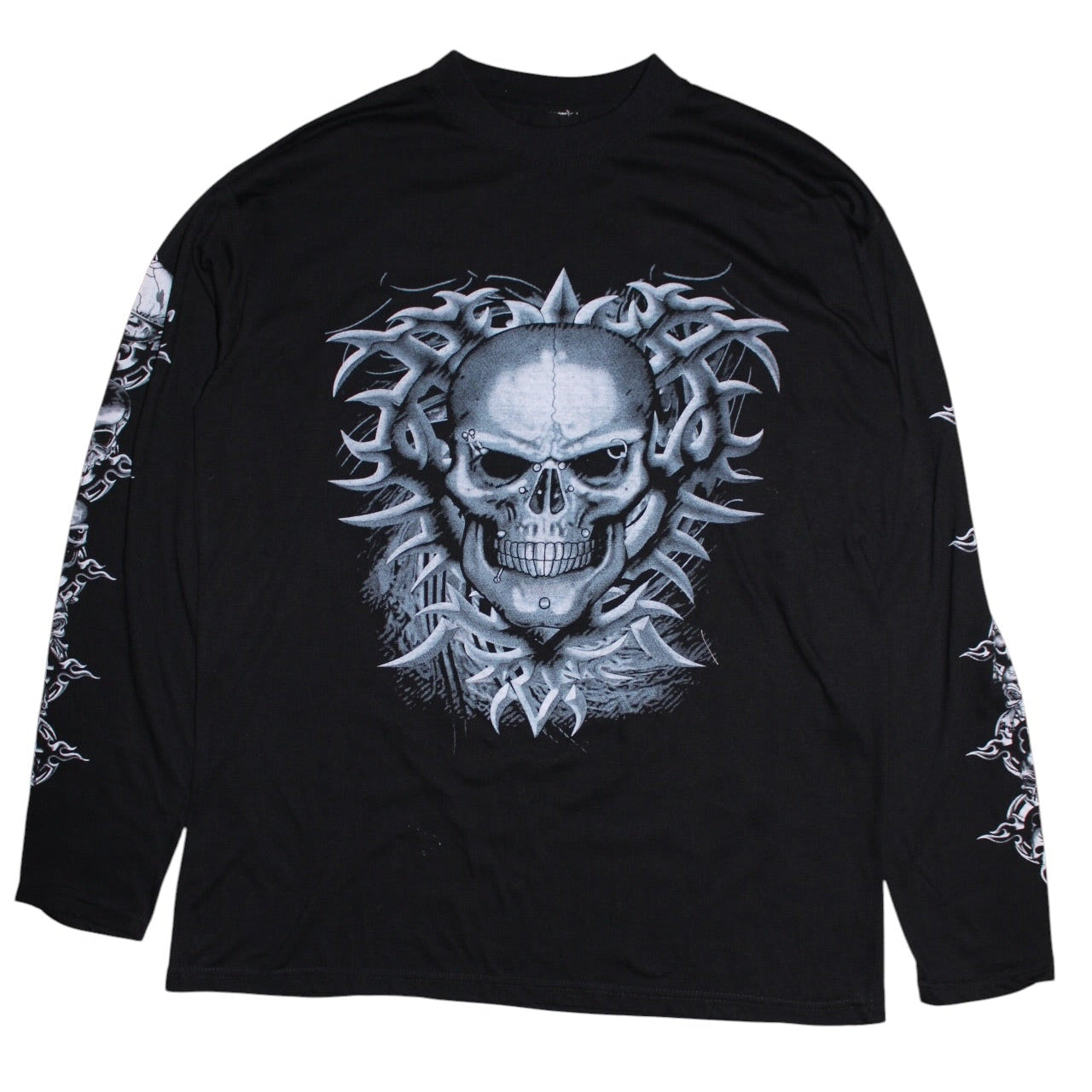 Skull Long Sleeve T Shirt (Size L)