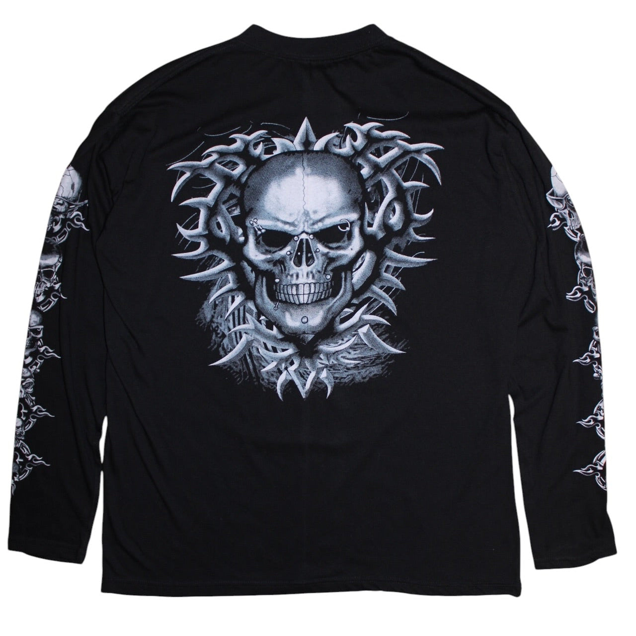 Skull Long Sleeve T Shirt (Size L)