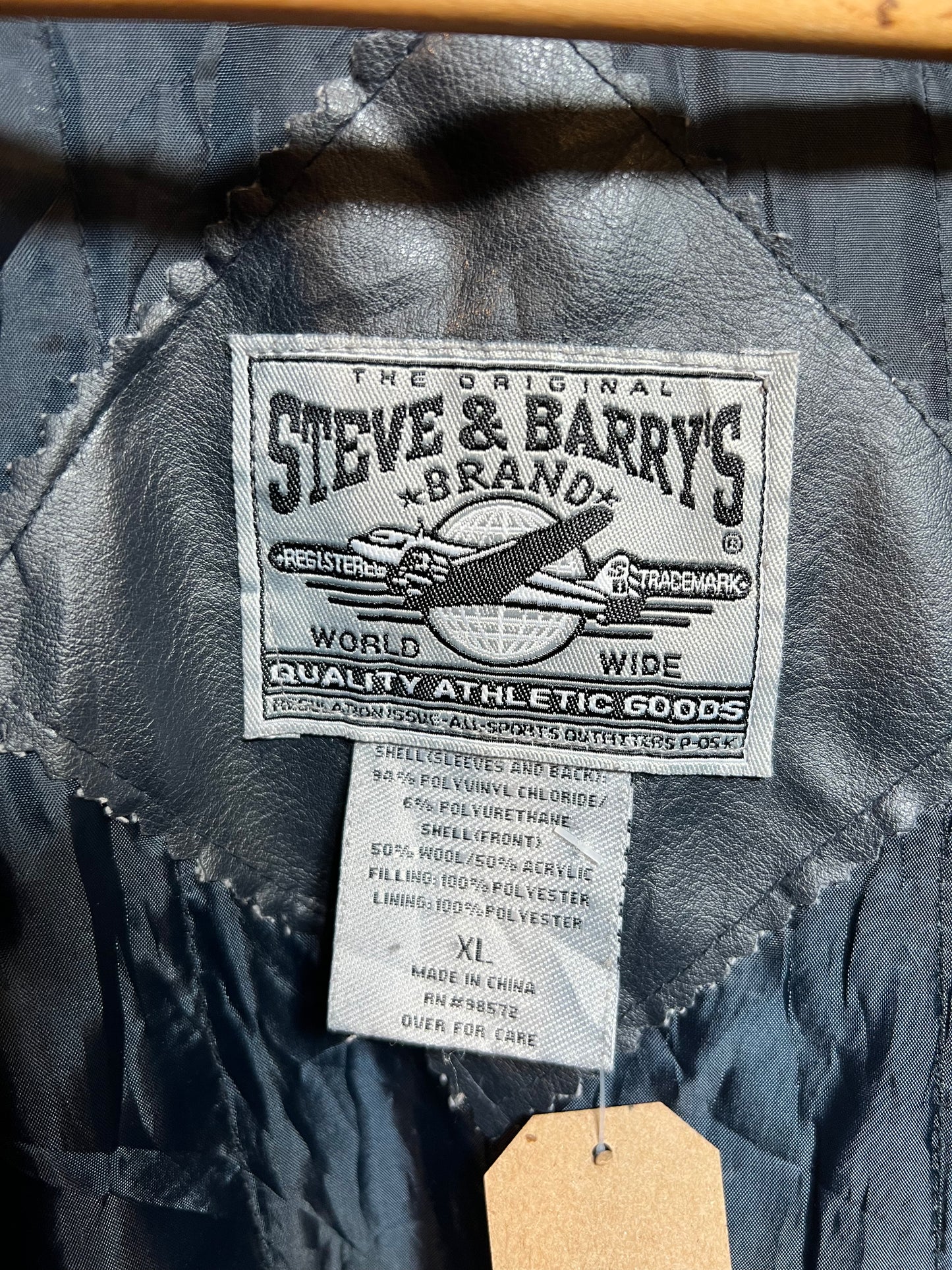 Steve & Barry's Navy Mens Varsity Jacket (Size L)