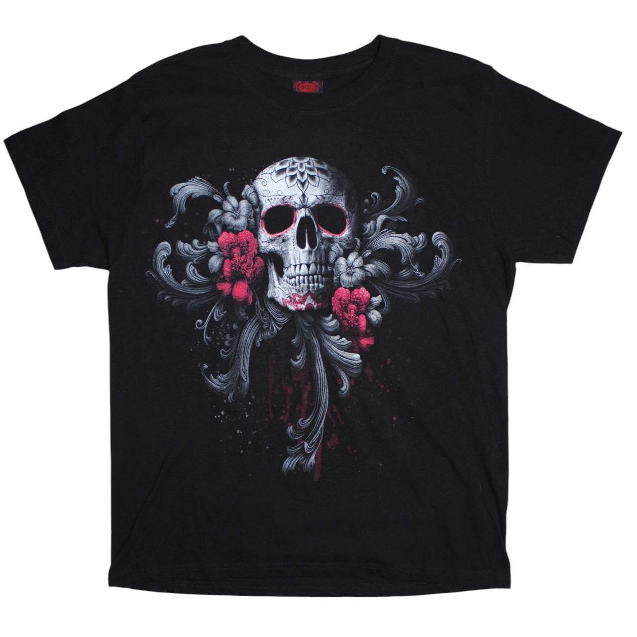 Spiral Skull T Shirt (Size M)