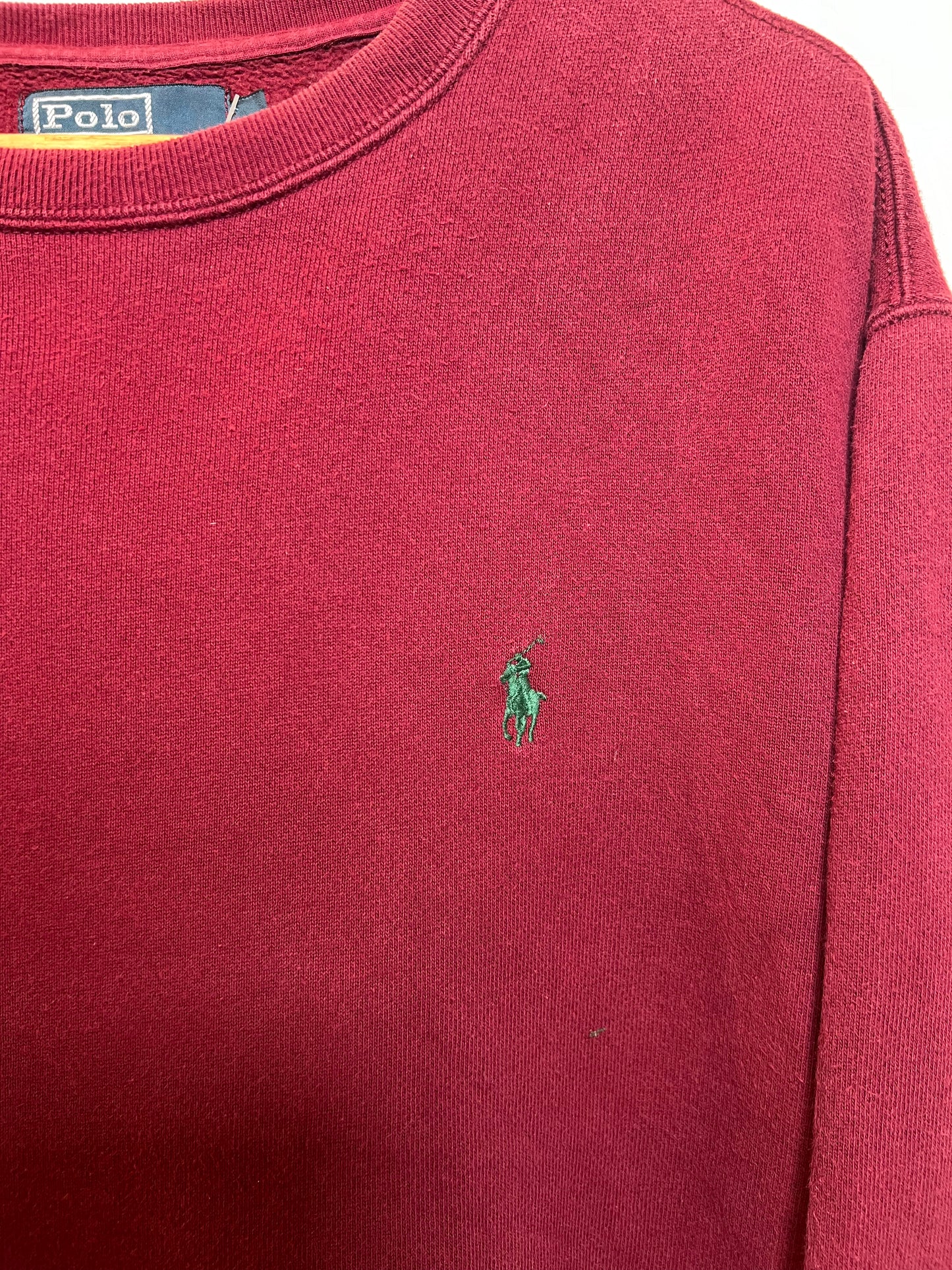 Polo Ralph Lauren Mens Burgundy Sweatshirt (Size XL)