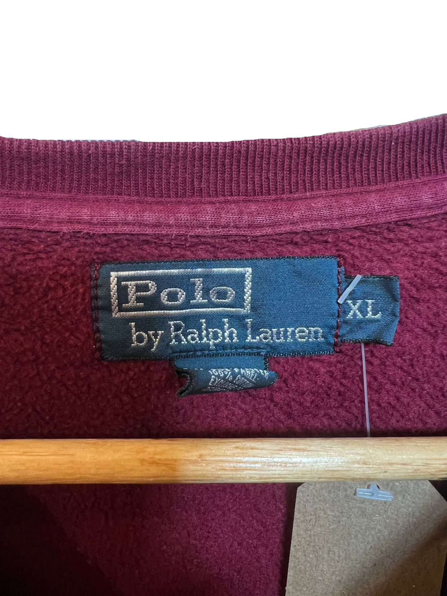 Polo Ralph Lauren Mens Burgundy Sweatshirt (Size XL)