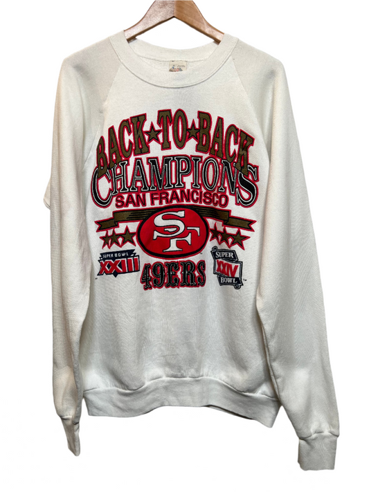 49ers Mens White Sweatshirt (Size L)