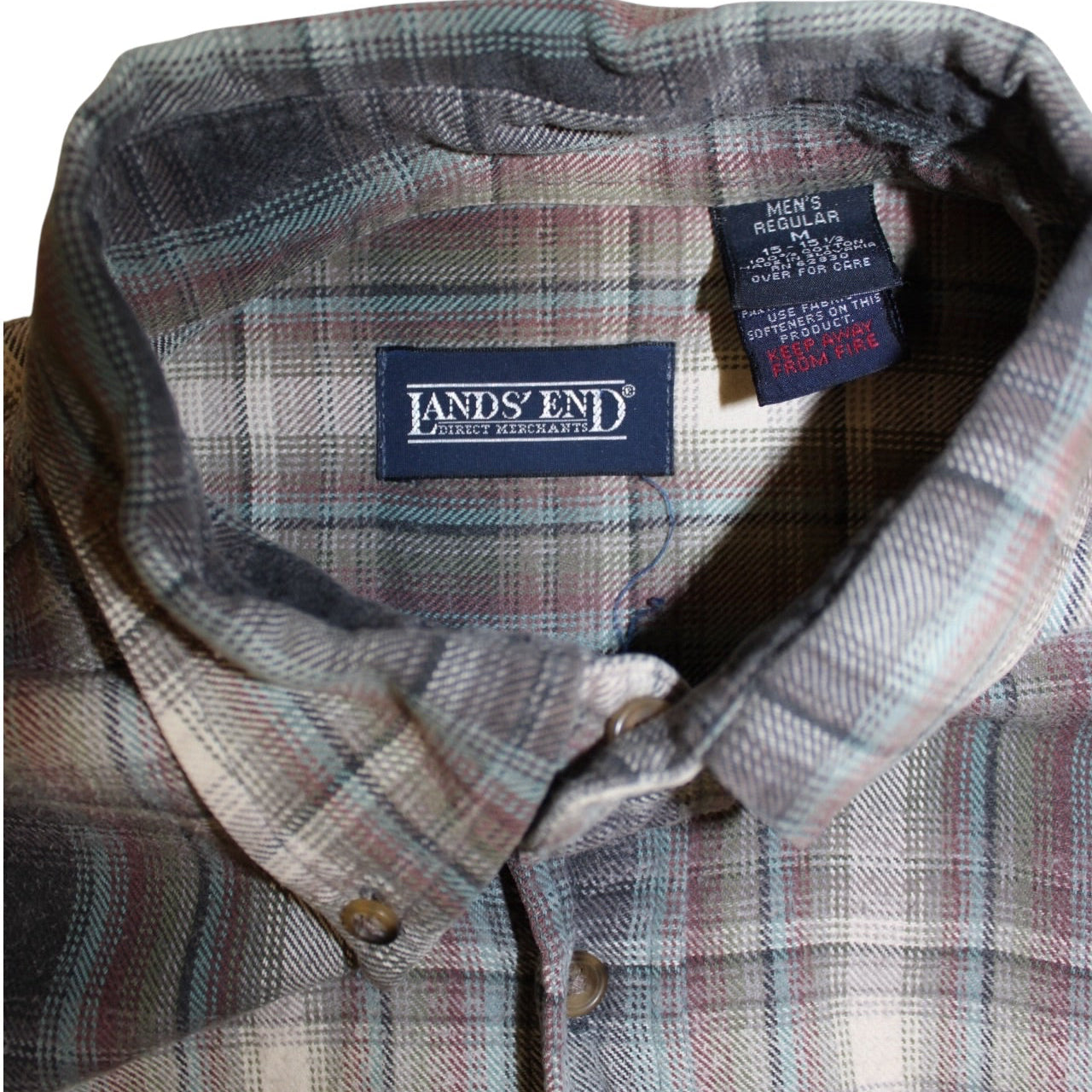 Lands End Flannel Shirt (Size M)