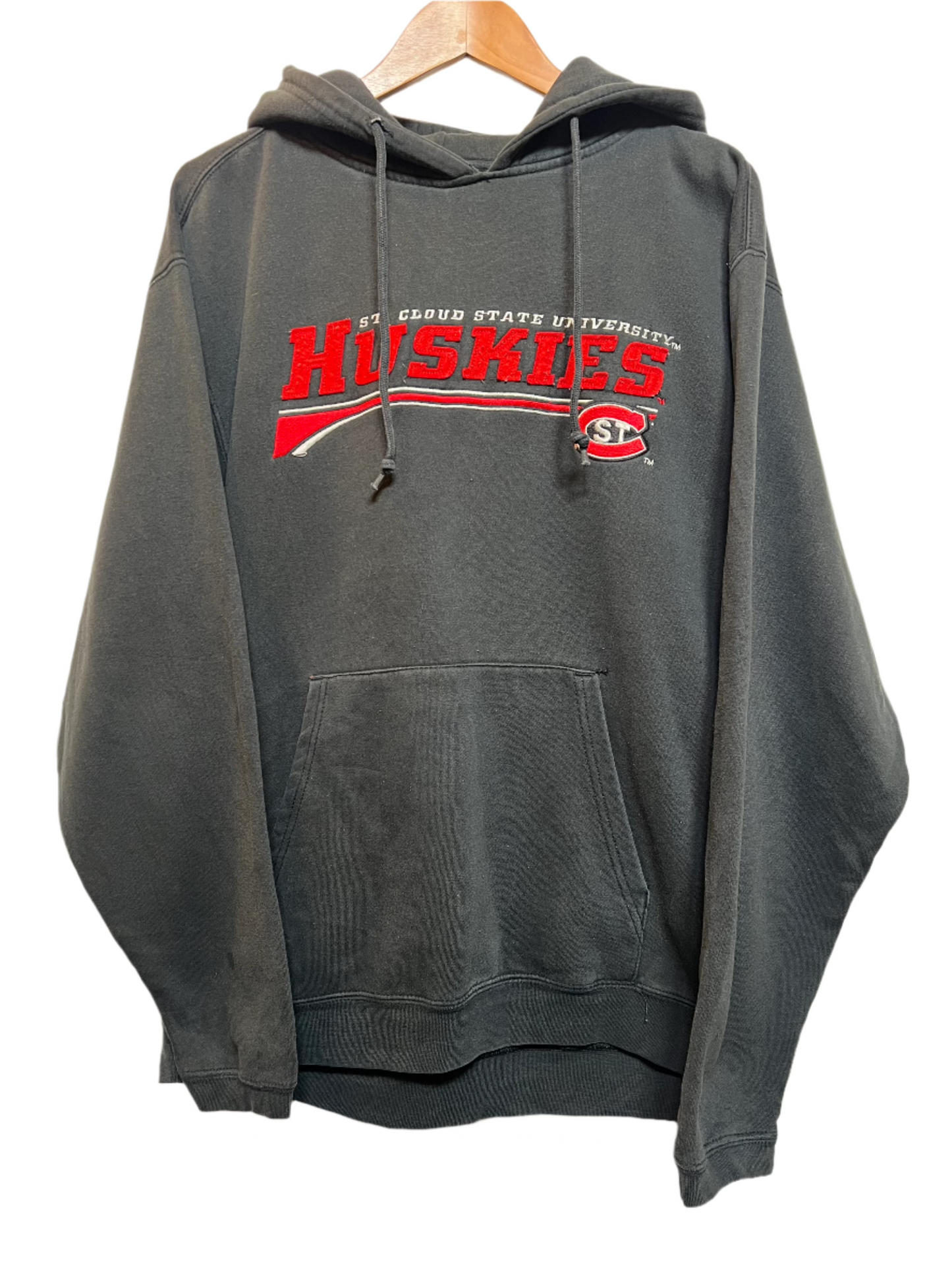 Huskies Mens Black Hoodie (Size L)