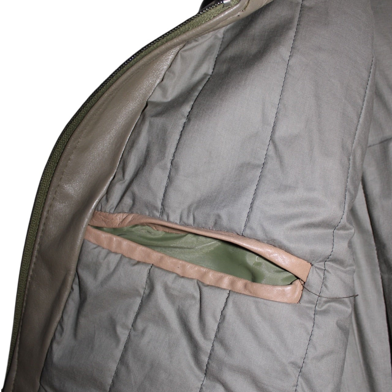Leather Collared Jacket (Size M)