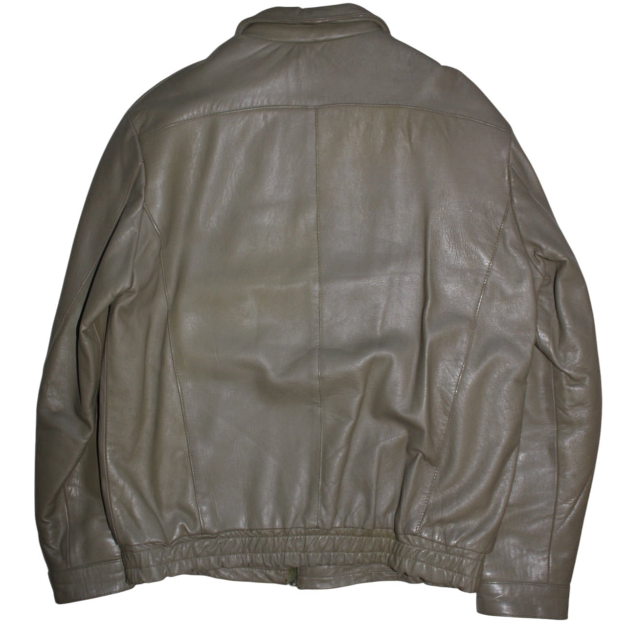 Leather Collared Jacket (Size M)