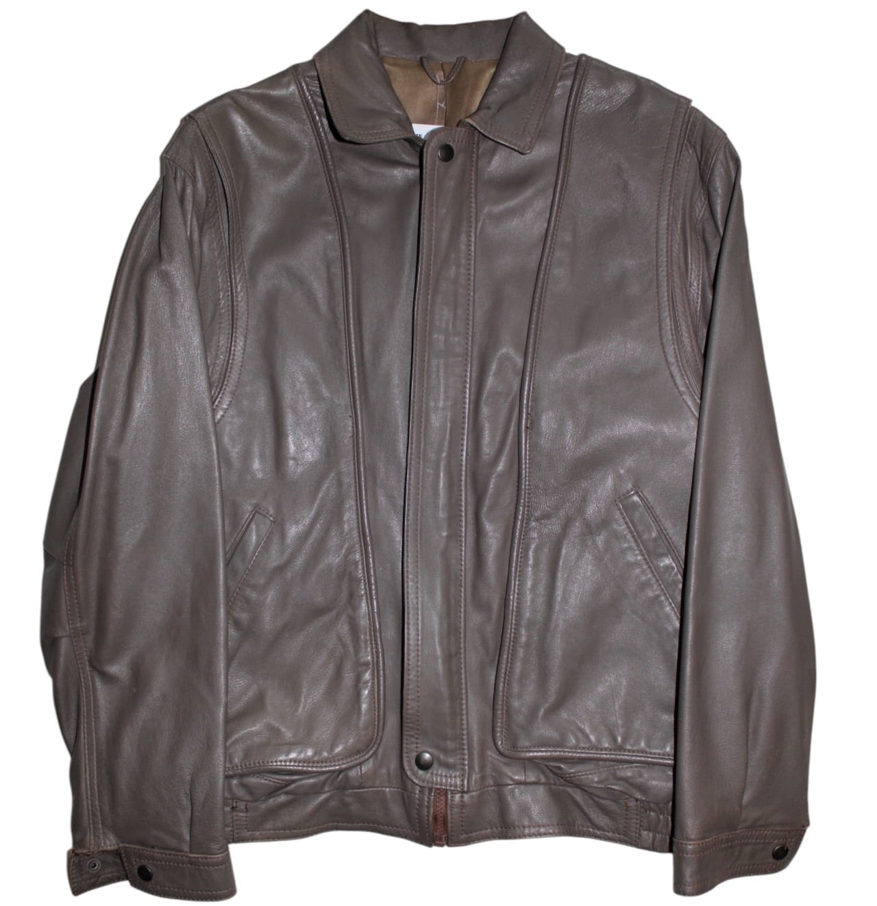 Collared Leather Jacket (Size M)
