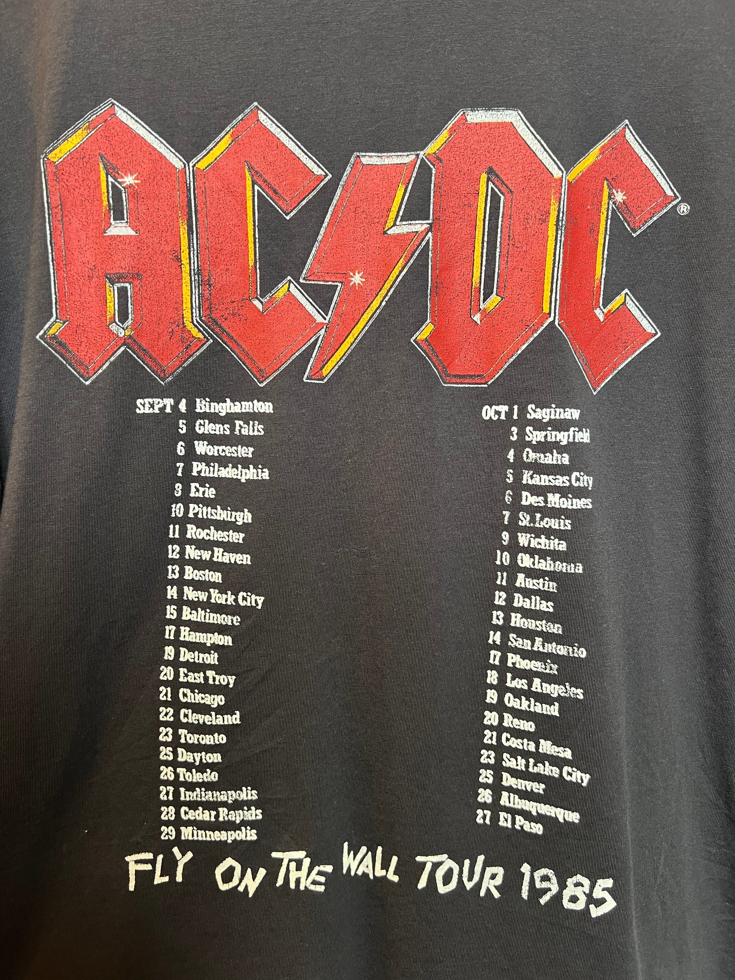 ACDC Mens Black T Shirt (Size L)