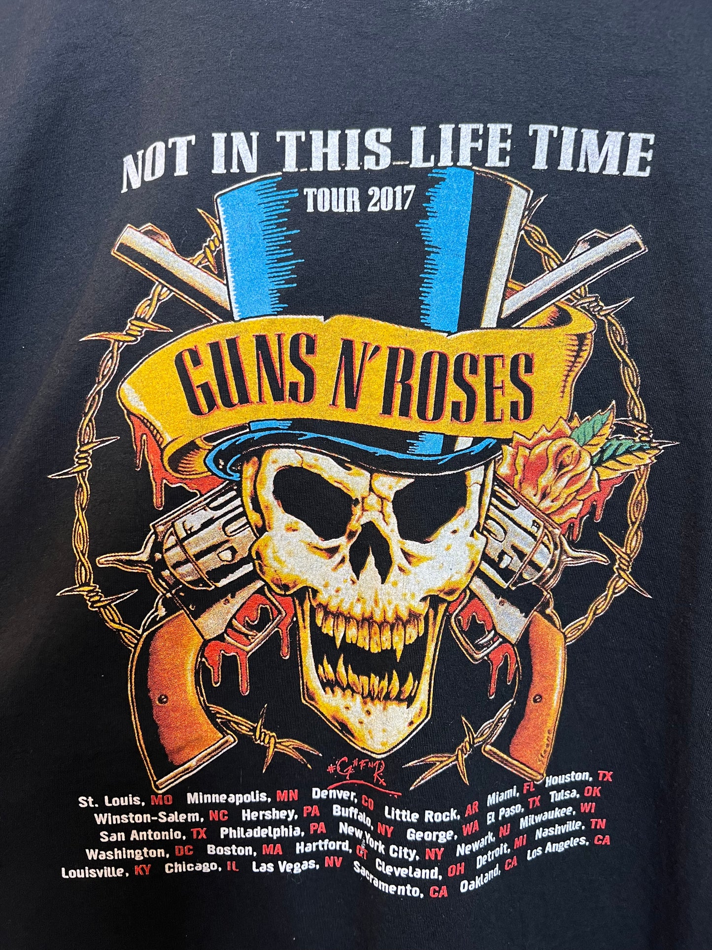 Guns N' Roses Mens Black T Shirt (Size XL)