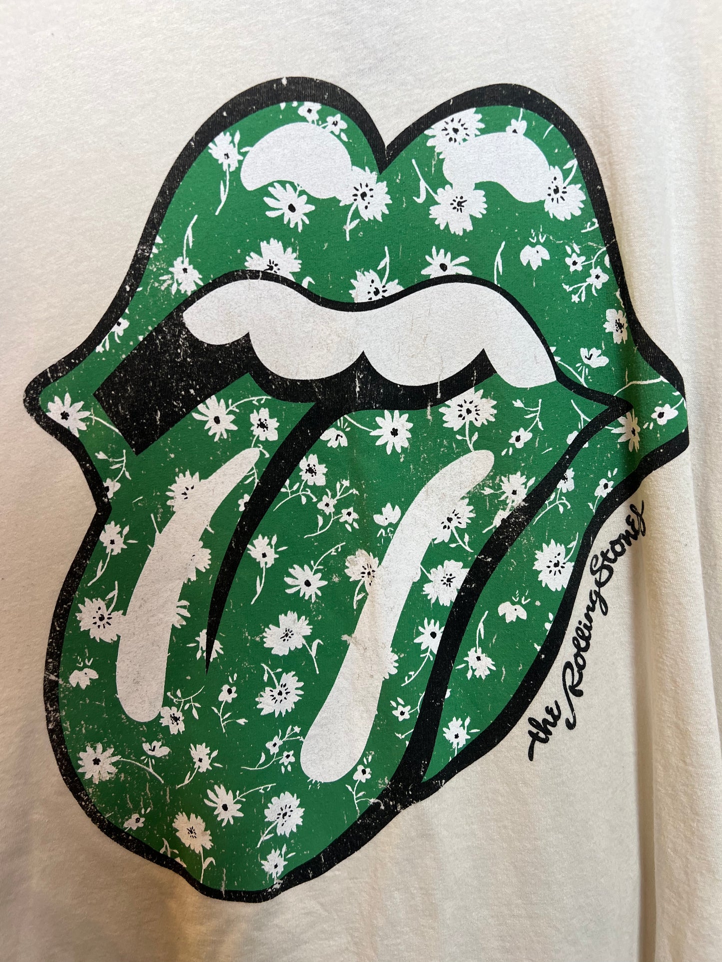 The Rolling Stones Mens White T Shirt (Size XL)