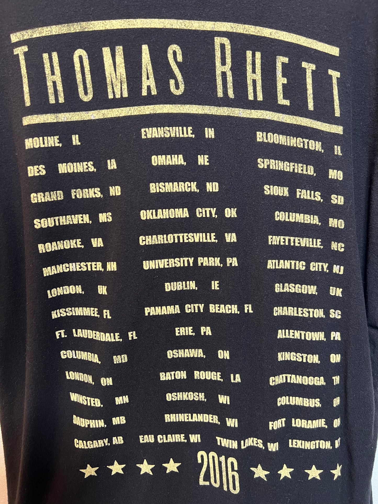 Thomas RhettMens Black T Shirt (Size L)