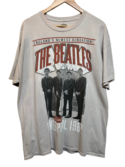 The Beatles Mens White T Shirt (Size XL)