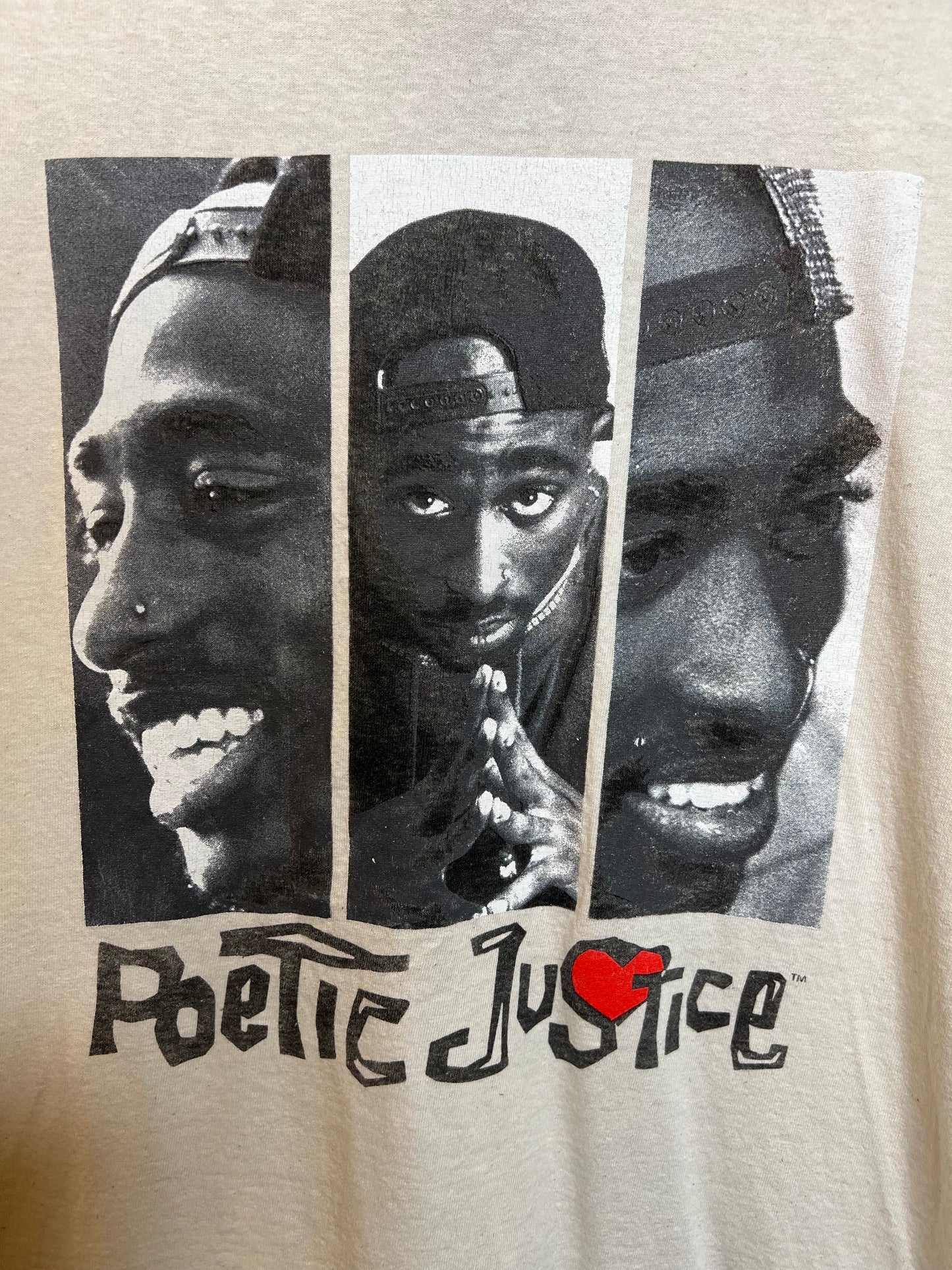 Poetic Justice Mens White T Shirt (Size L)