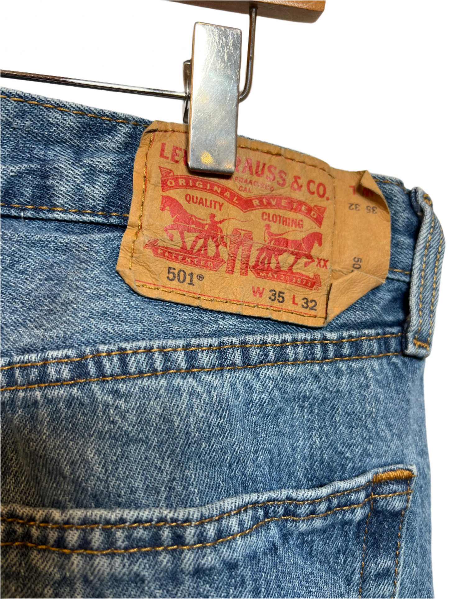 Levi's 501 Blue Jeans (35x32)