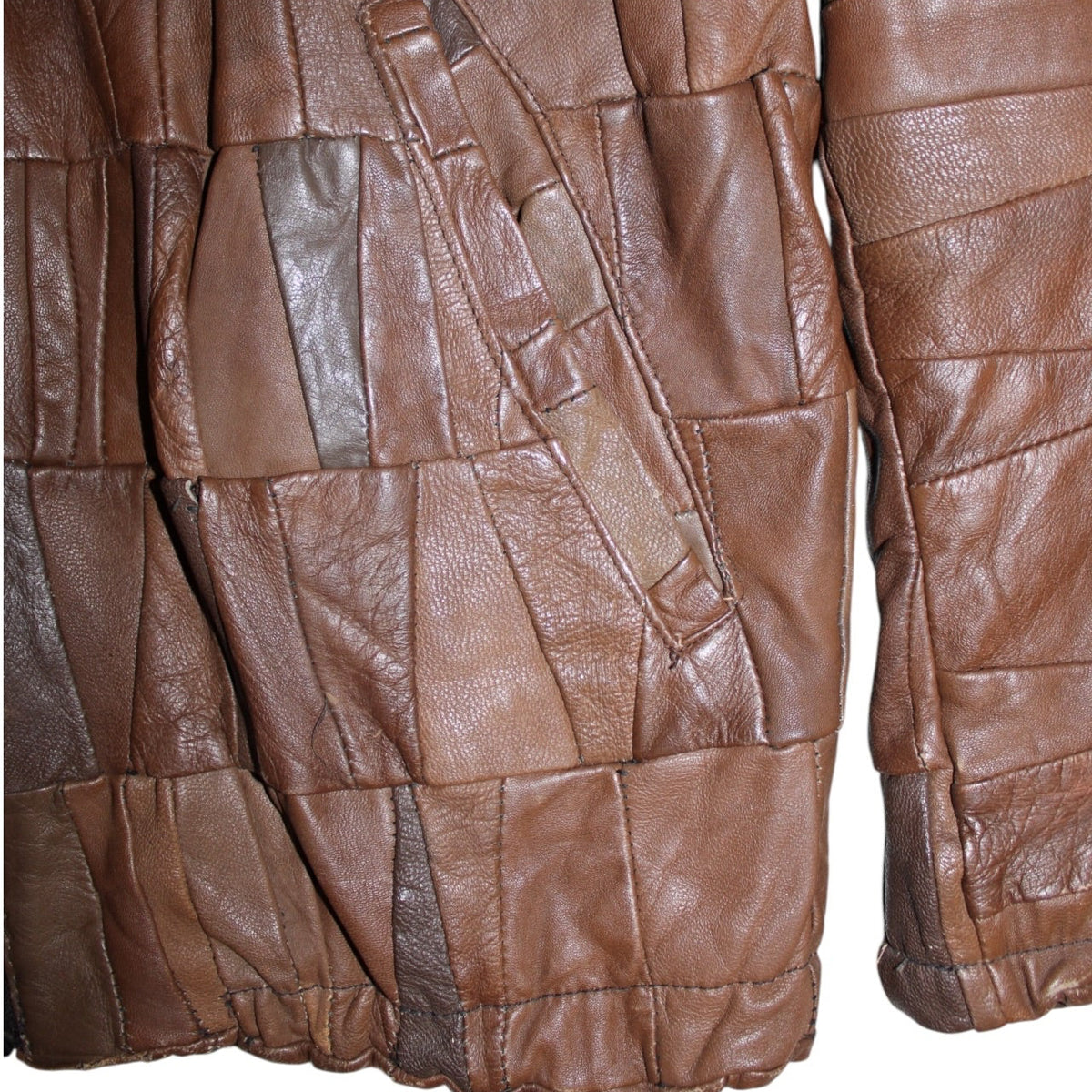 Leather Zipped Jacket (Size M)