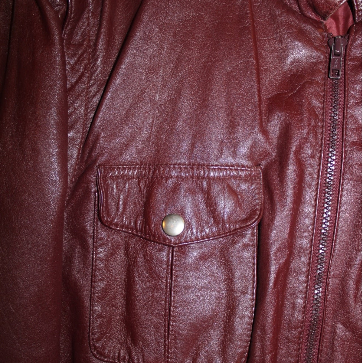 Red Leather Jacket (Size M)