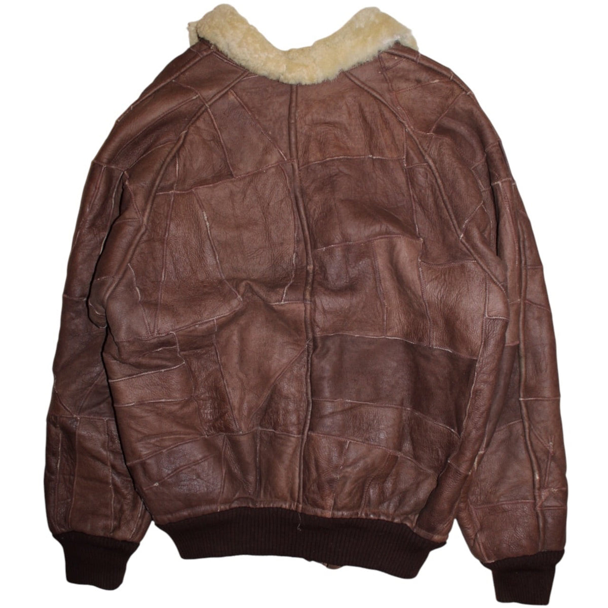 Patchwork Shearling Jacket (Size L)