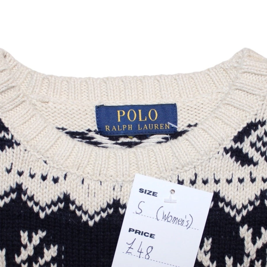 Polo Ralph Lauren knitted women's Christmas jumper (size S)