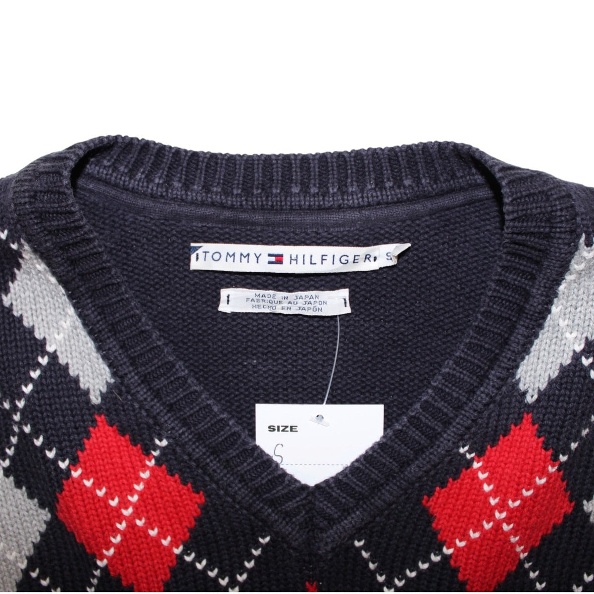 Tommy Hilfiger Argyle Knitted Sweater (size S)