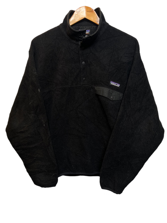 Patagonia Mens Black Sherpa Fleece Jacket (Size M)