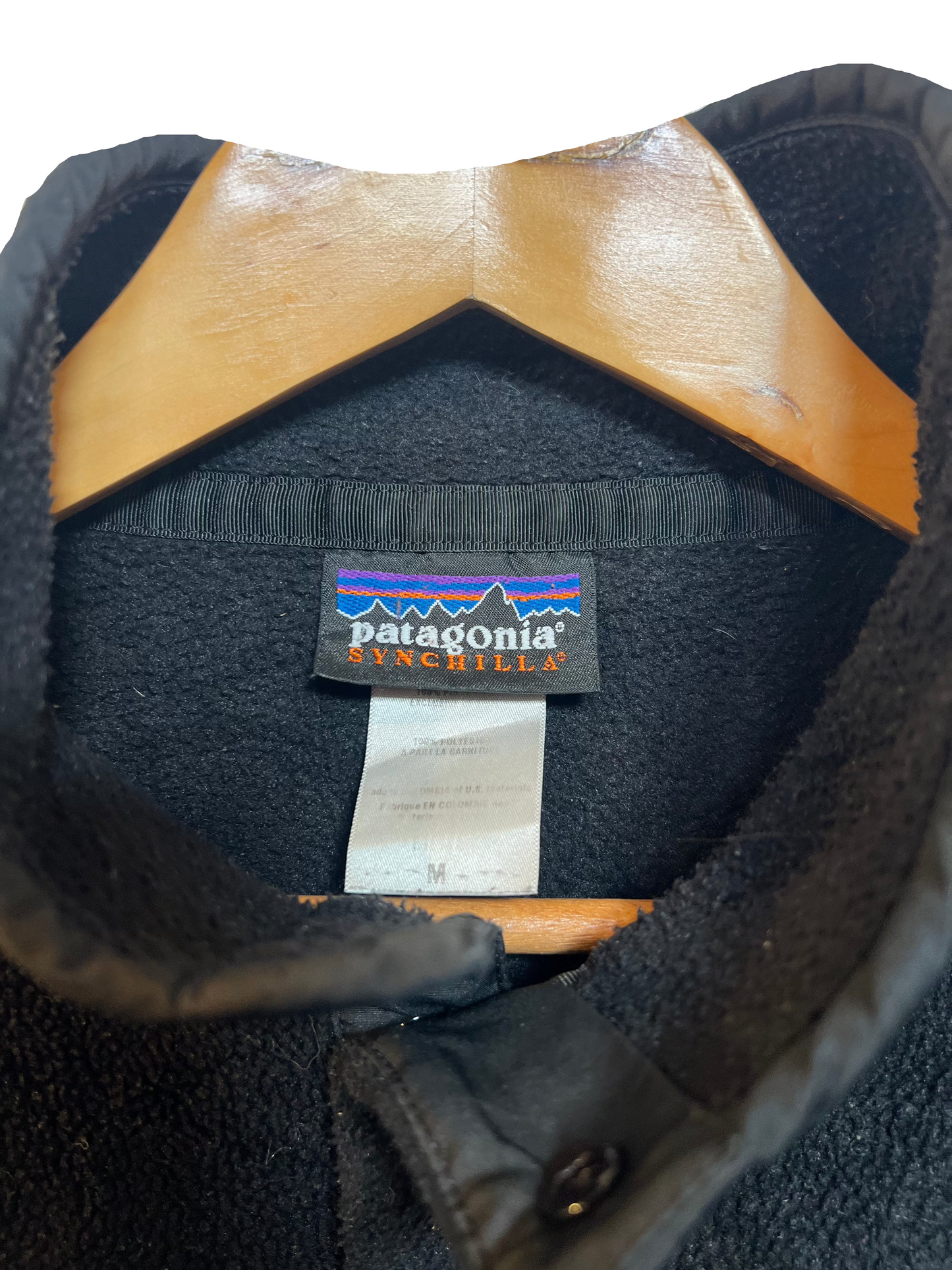 Patagonia Mens Black Sherpa Fleece Jacket (Size M)