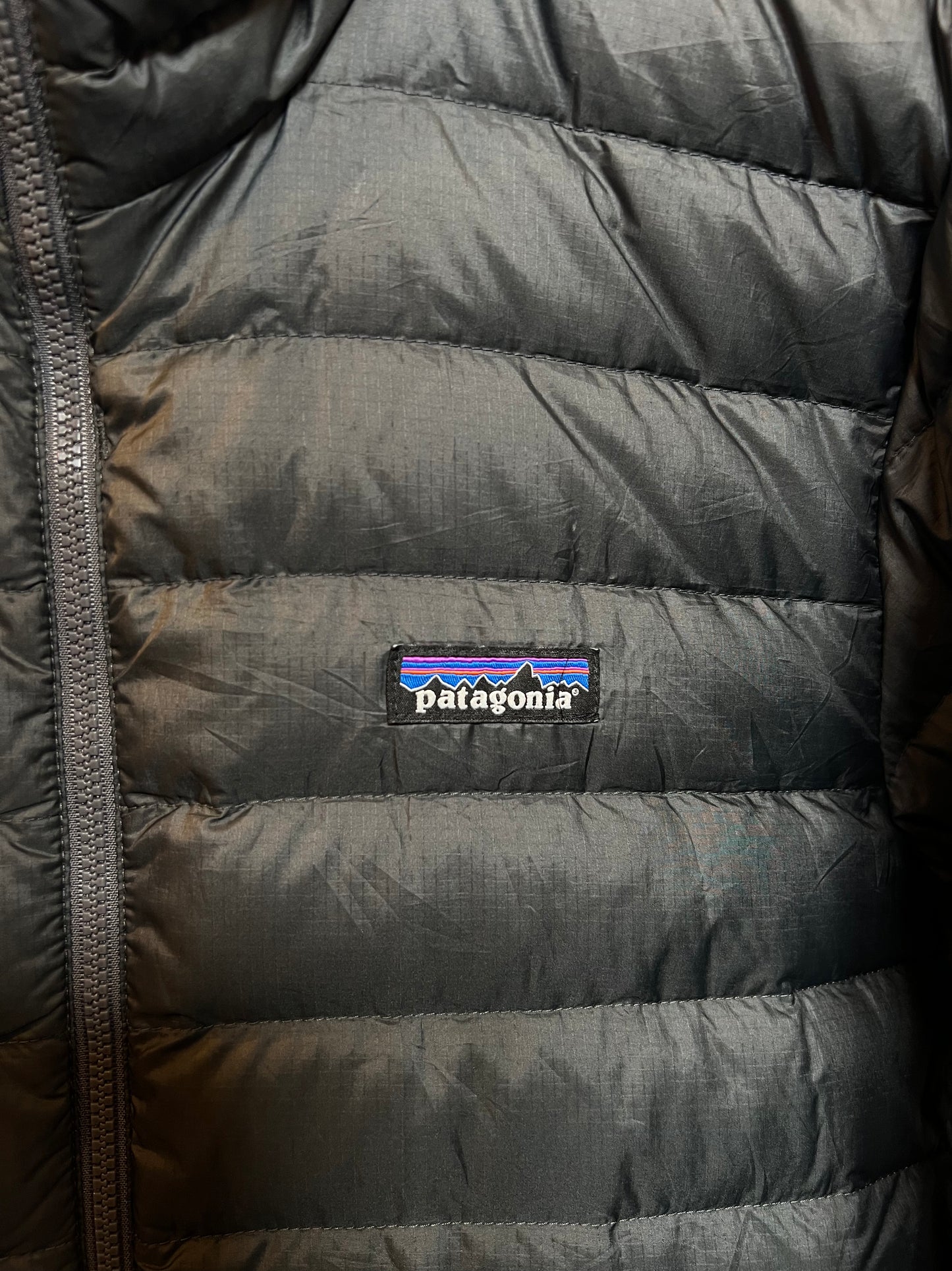 Patagonia Mens Grey Lightweight Puffer Coat (Size M)