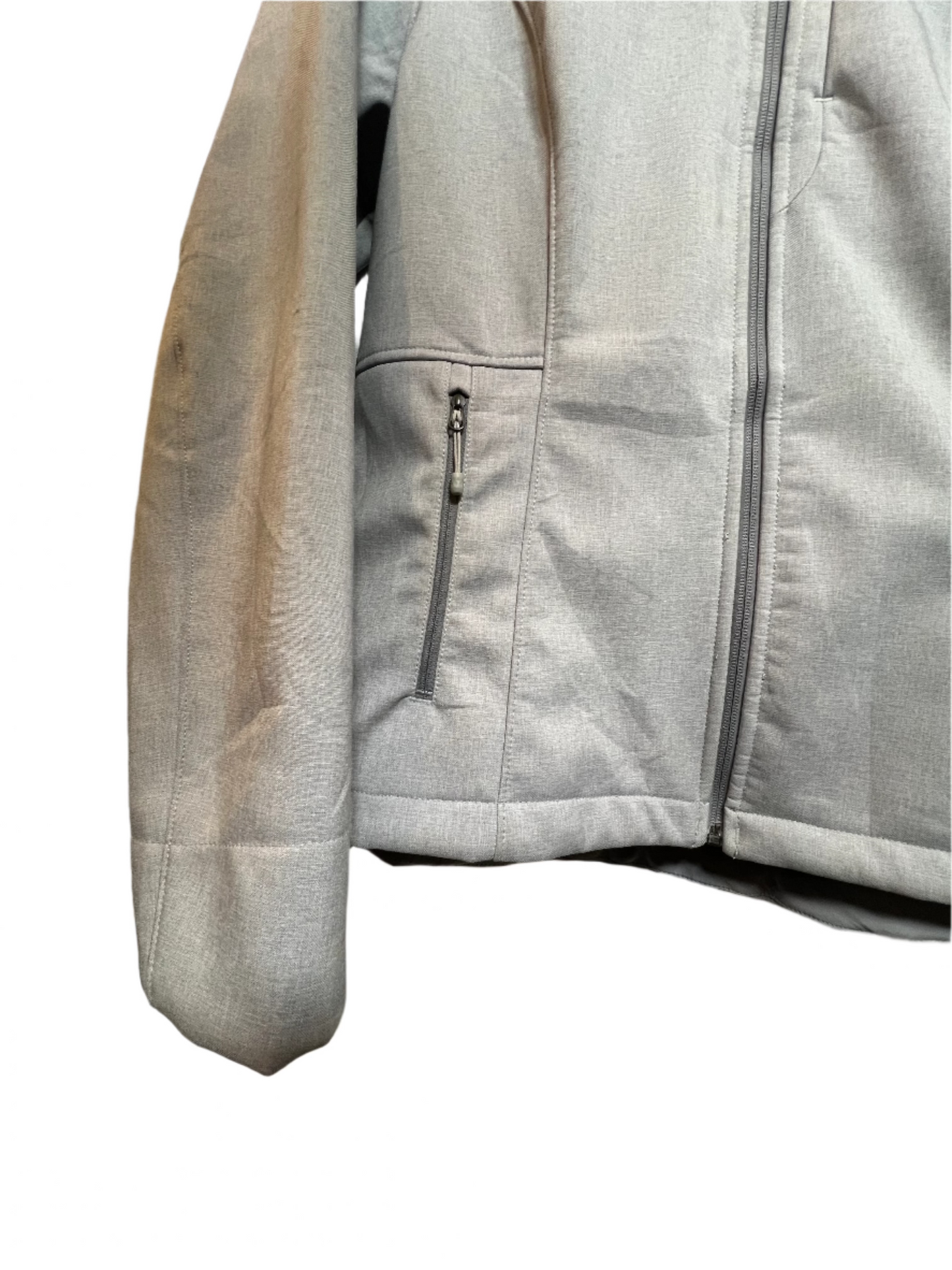 The North Face Women's Light Grey Jacket (Size L)