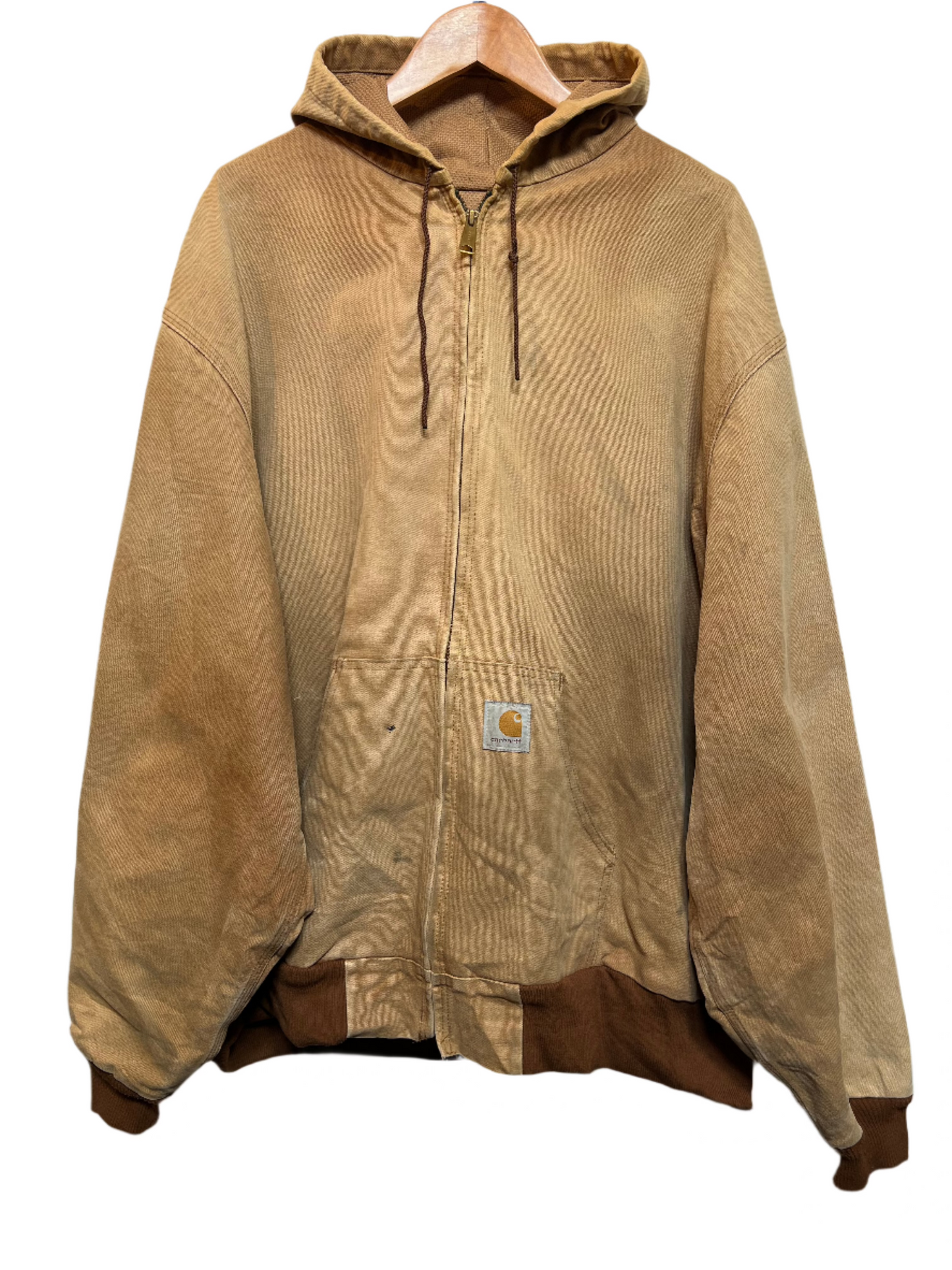 Carhartt Beige Hooded Jacket (Size XXL)