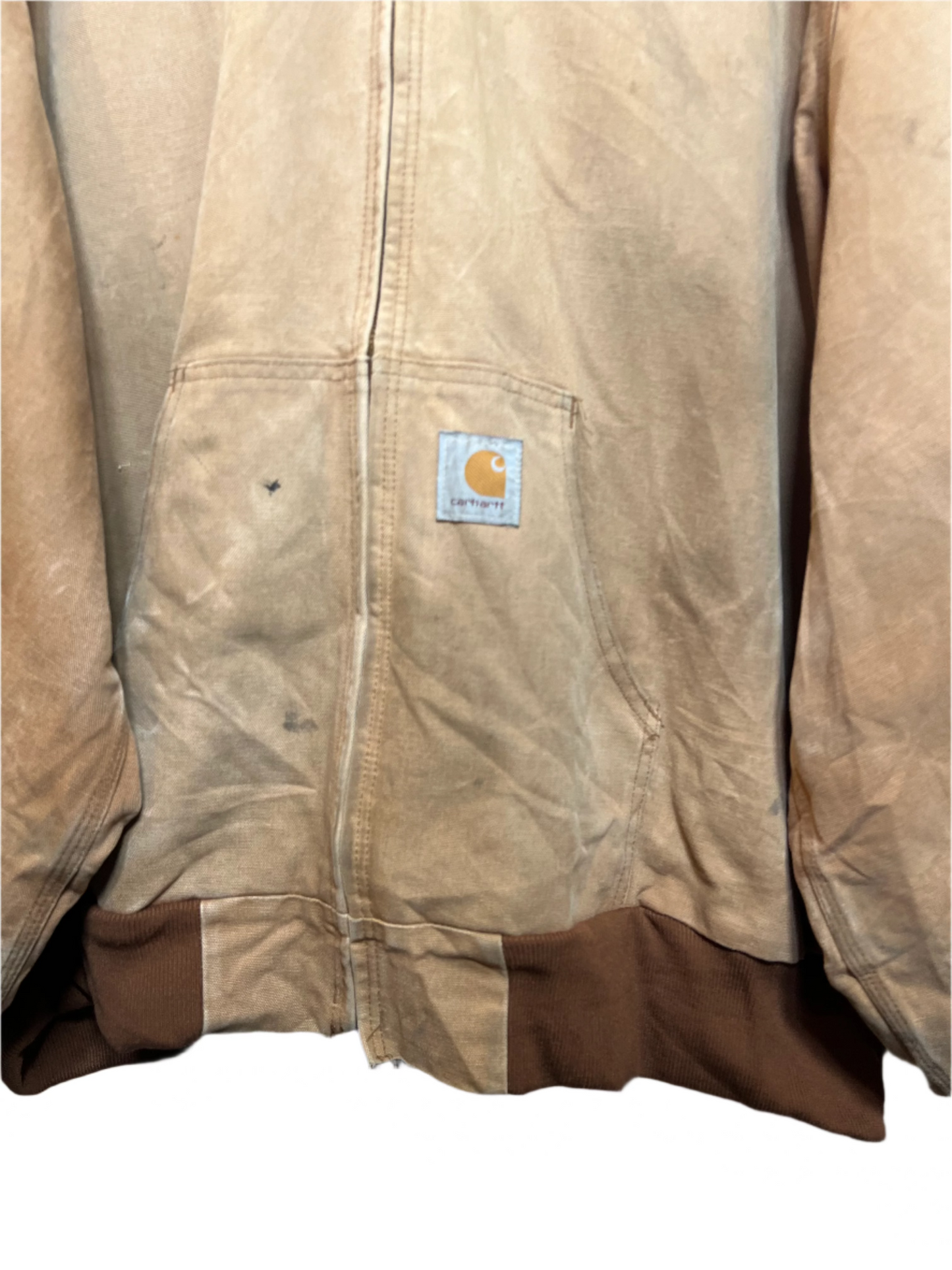 Carhartt Beige Hooded Jacket (Size XXL)