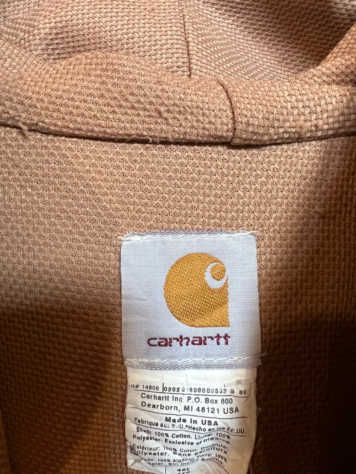 Carhartt Beige Hooded Jacket (Size XXL)