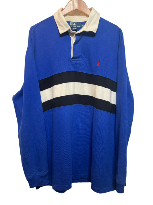 Polo Ralph Lauren Mens Blue Rugby Polo (Size XL)