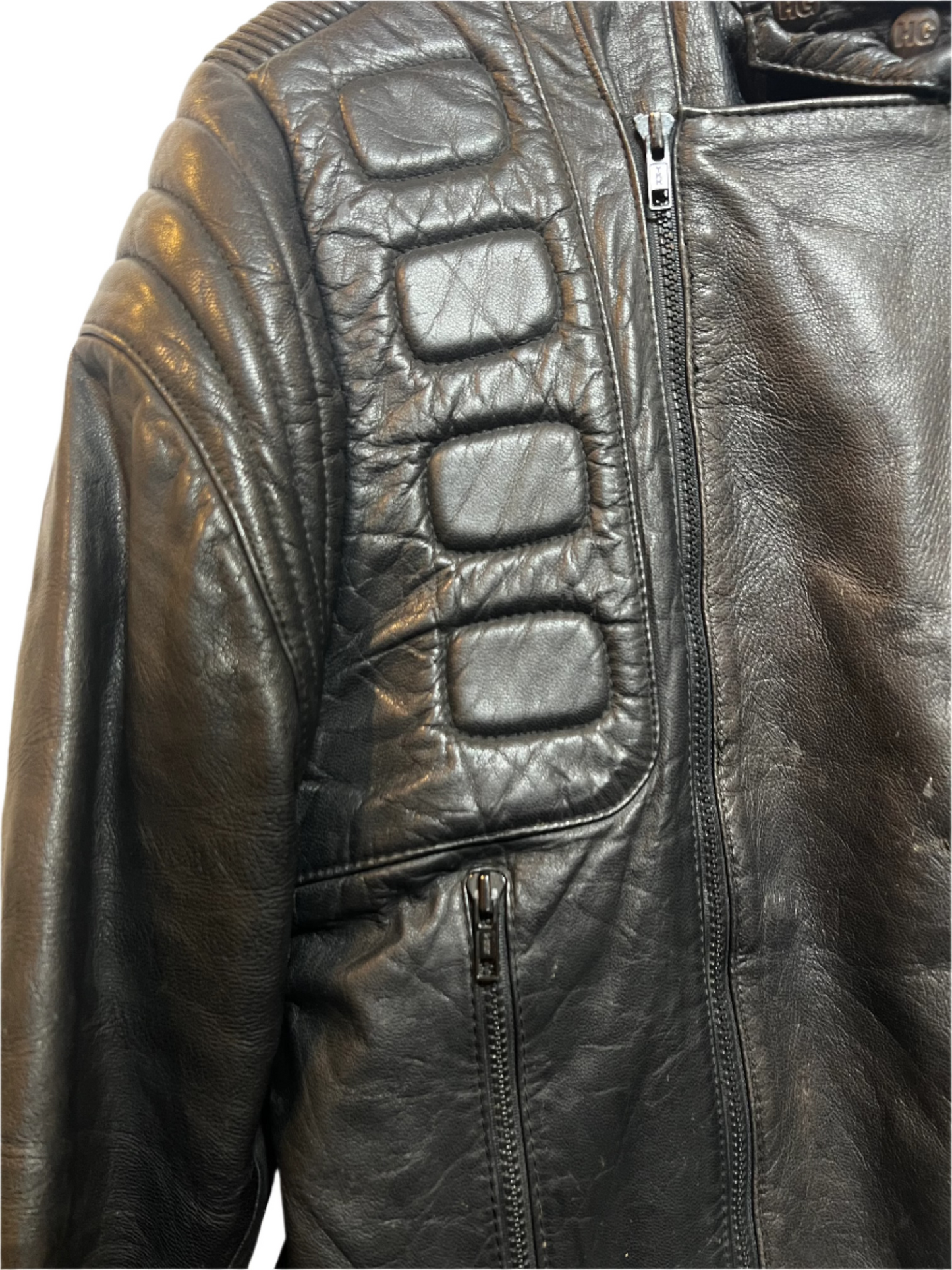 Hein Gericke Leather Biker Jacket (Size L)