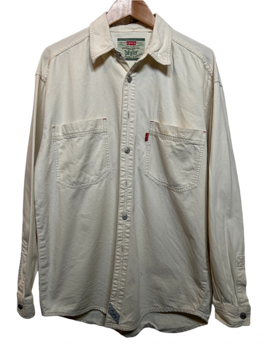 Levi's White Long Sleeved Shirt (Size XL)