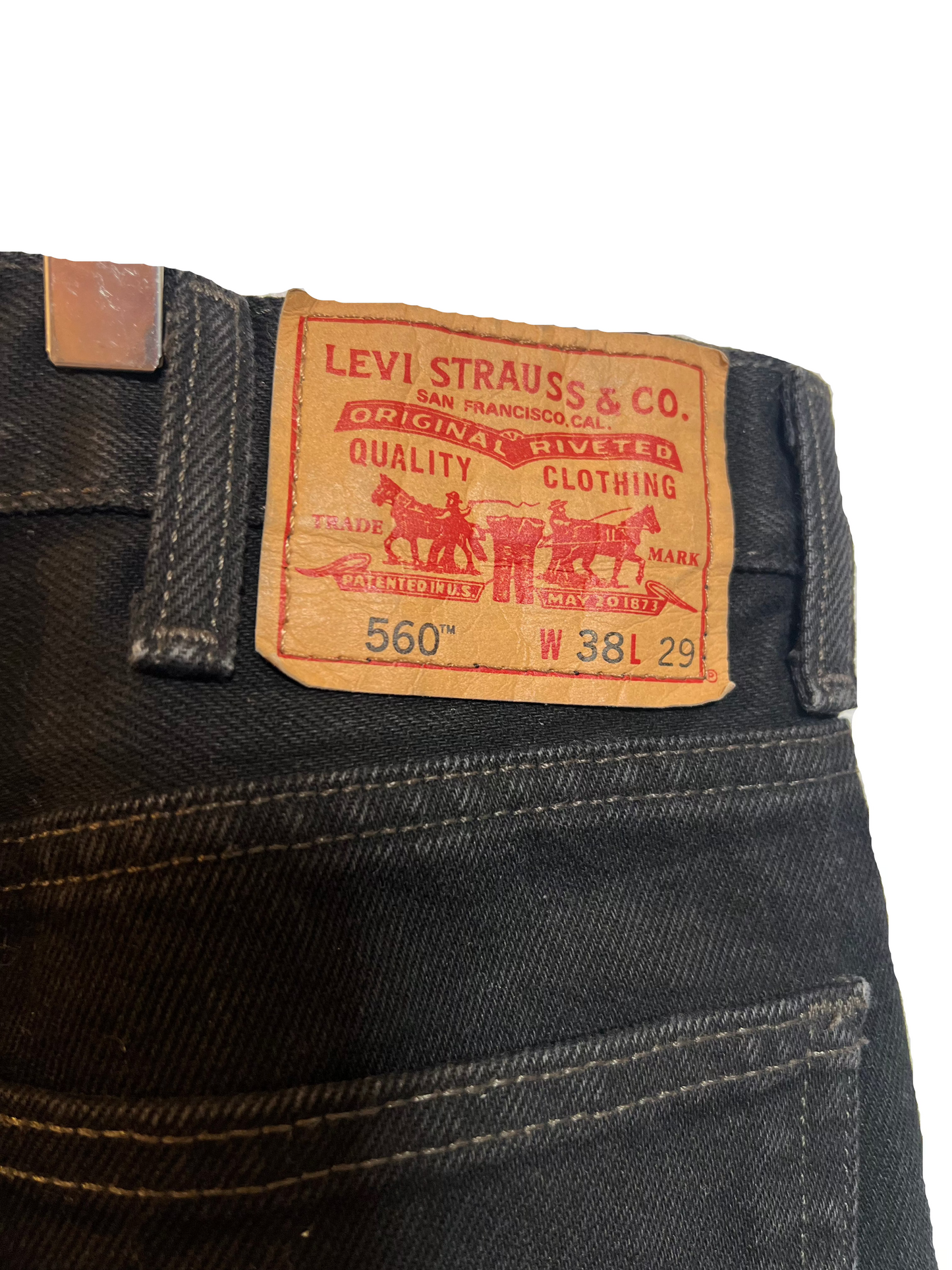 Levi 560 Black Jeans (38x29)