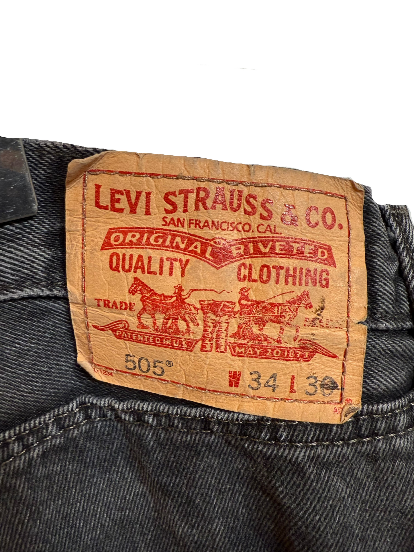 Levi 505 Black Jeans (34x30)