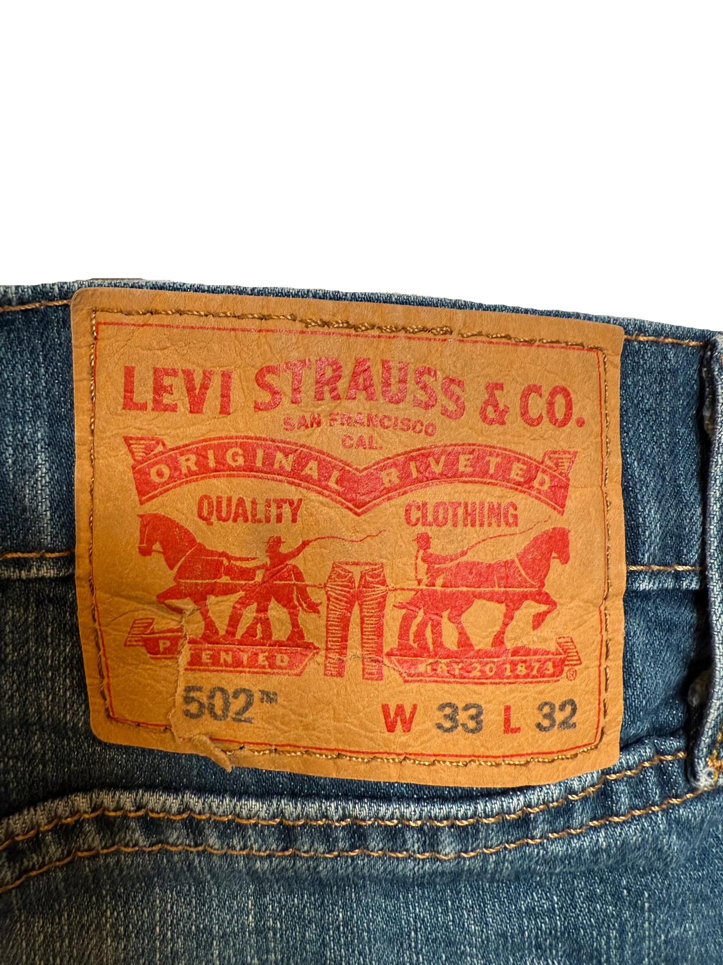 Levi 502 Blue Jeans (33x32)