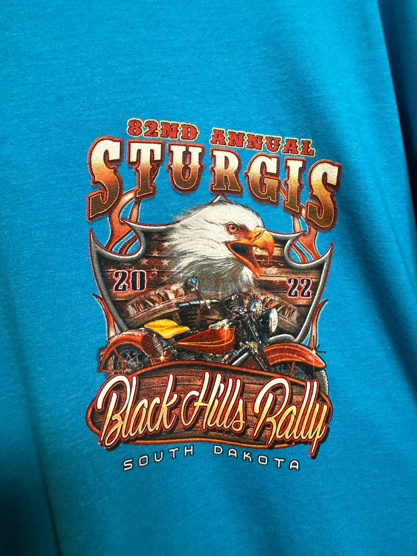 Sturgis Mens Blue T Shirt (Size XXL)
